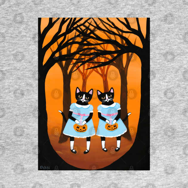 The Halloween Twins by KilkennyCat Art